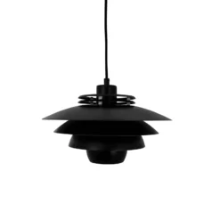 Dyberg Larsen Hängelampe Ejka mini, schwarz, Ø 30 cm, Metall