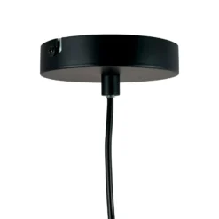 Dyberg Larsen Hängelampe Flora, schwarz matt, Ø 40 cm Metall