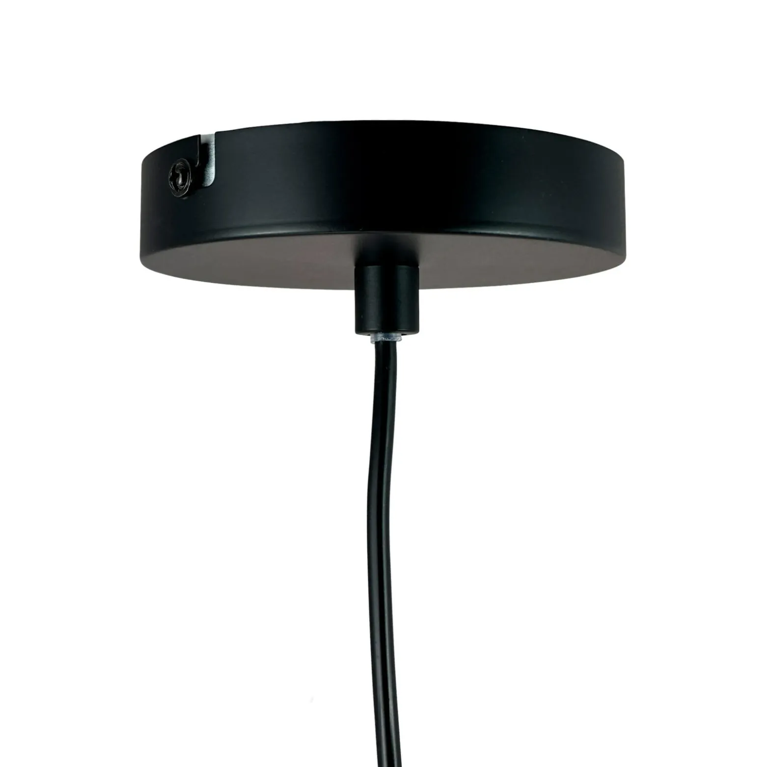 Dyberg Larsen Hängelampe Flora, schwarz matt, Ø 40 cm Metall