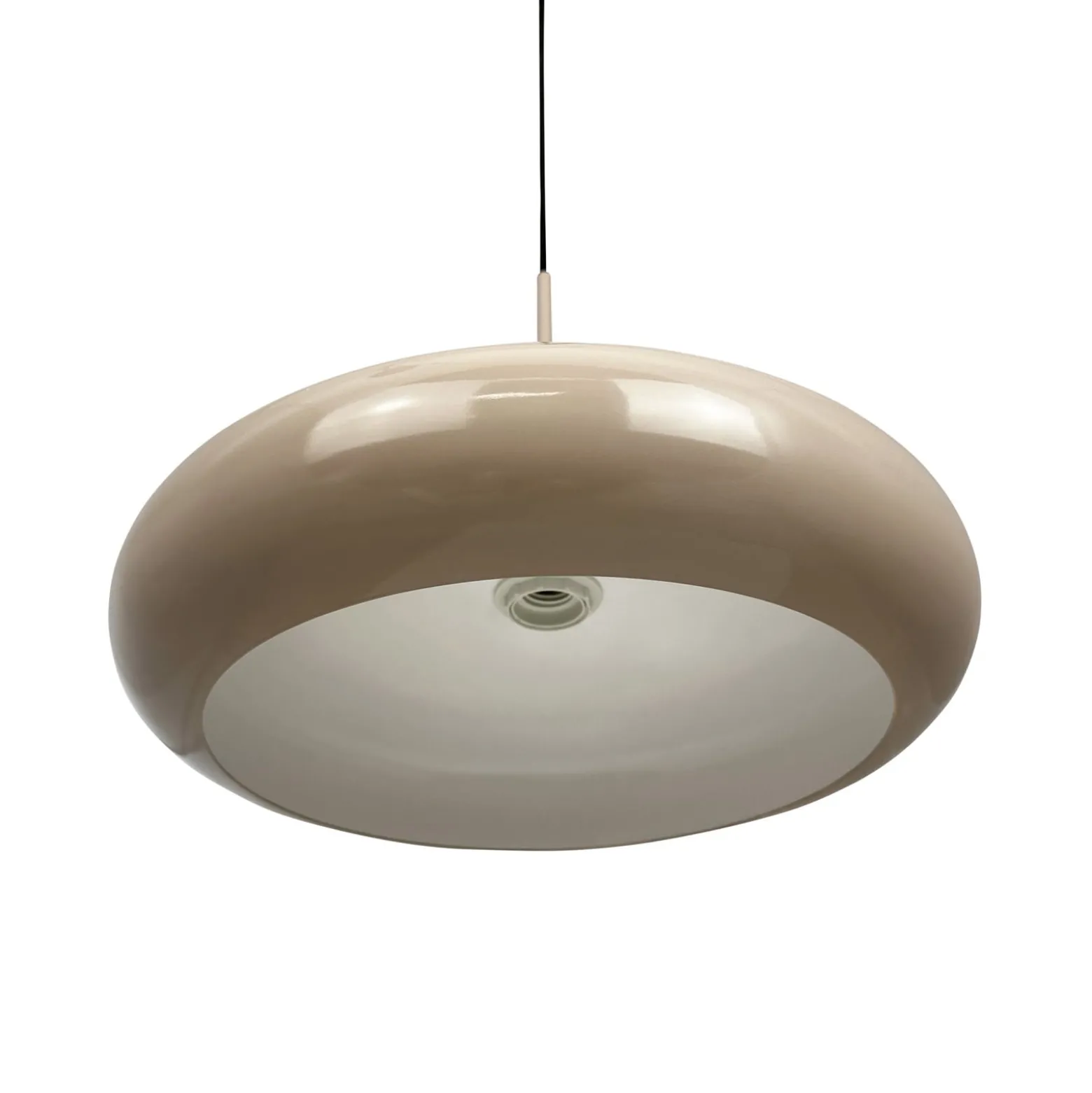 Dyberg Larsen Hängelampe Planet, milchweiß, Ø 40 cm, Metall