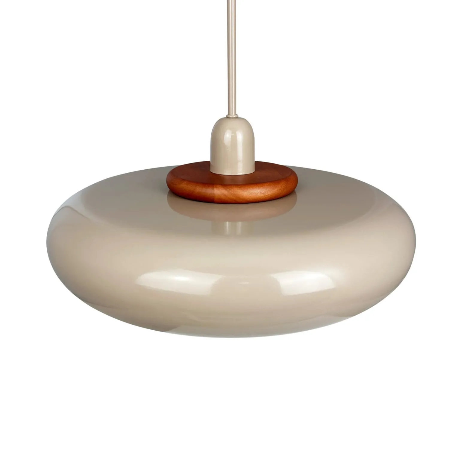 Dyberg Larsen Hängelampe Planet, milchweiß, Ø 40 cm, Metall