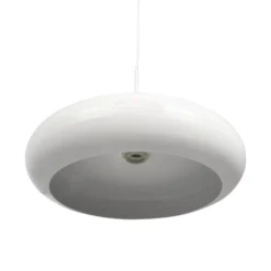 Dyberg Larsen Hängelampe Planet, weiß, Ø 40 cm, Metall