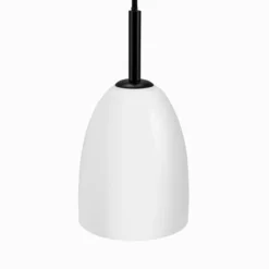 Dyberg Larsen Jazz Hängeleuchte opal/schwarz 12 cm