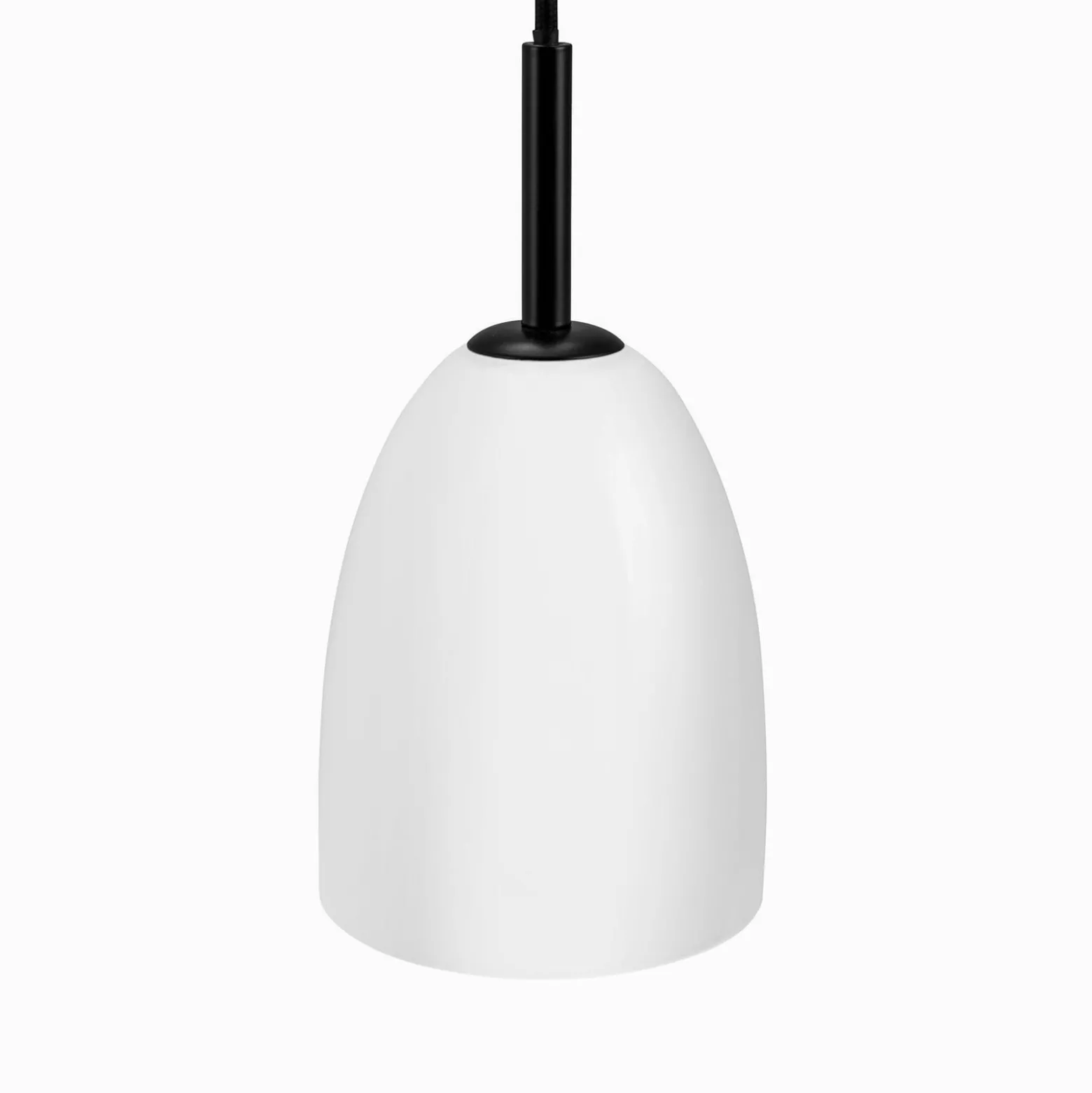 Dyberg Larsen Jazz Hängeleuchte opal/schwarz 12 cm