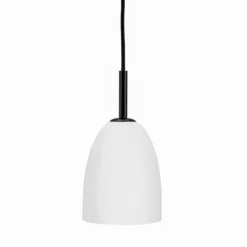 Dyberg Larsen Jazz Hängeleuchte opal/schwarz 12 cm