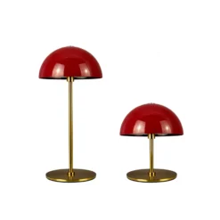 Dyberg Larsen LED-Akkutischlampe Along, rot, 2er-Set