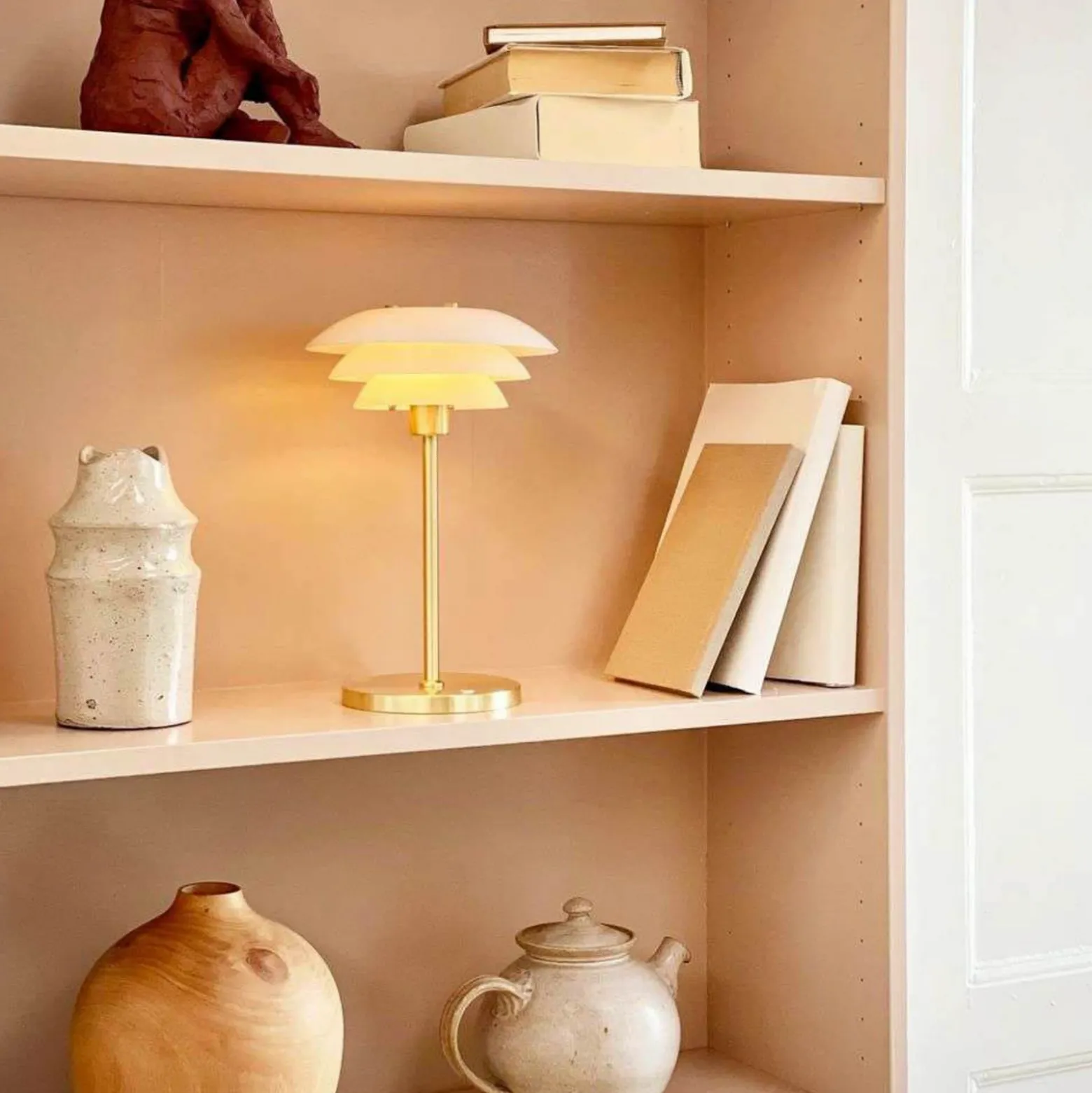 Dyberg Larsen LED-Akku-Tischlampe DL20, Höhe 30 cm, Glas