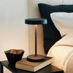 Dyberg Larsen LED-Akku-Tischlampe Starlight, schwarz, Metall