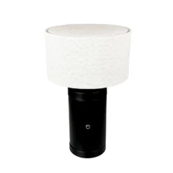 Dyberg Larsen LED-Akkutischleuchte Mellow, schwarz, 23 cm