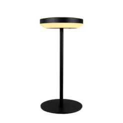 Dyberg Larsen LED-Solar-Tischlampe Otera schwarz, 25cm, IP44