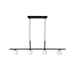Dyberg Larsen Pendellampe Alice, schwarz, Metall, 4-flg.