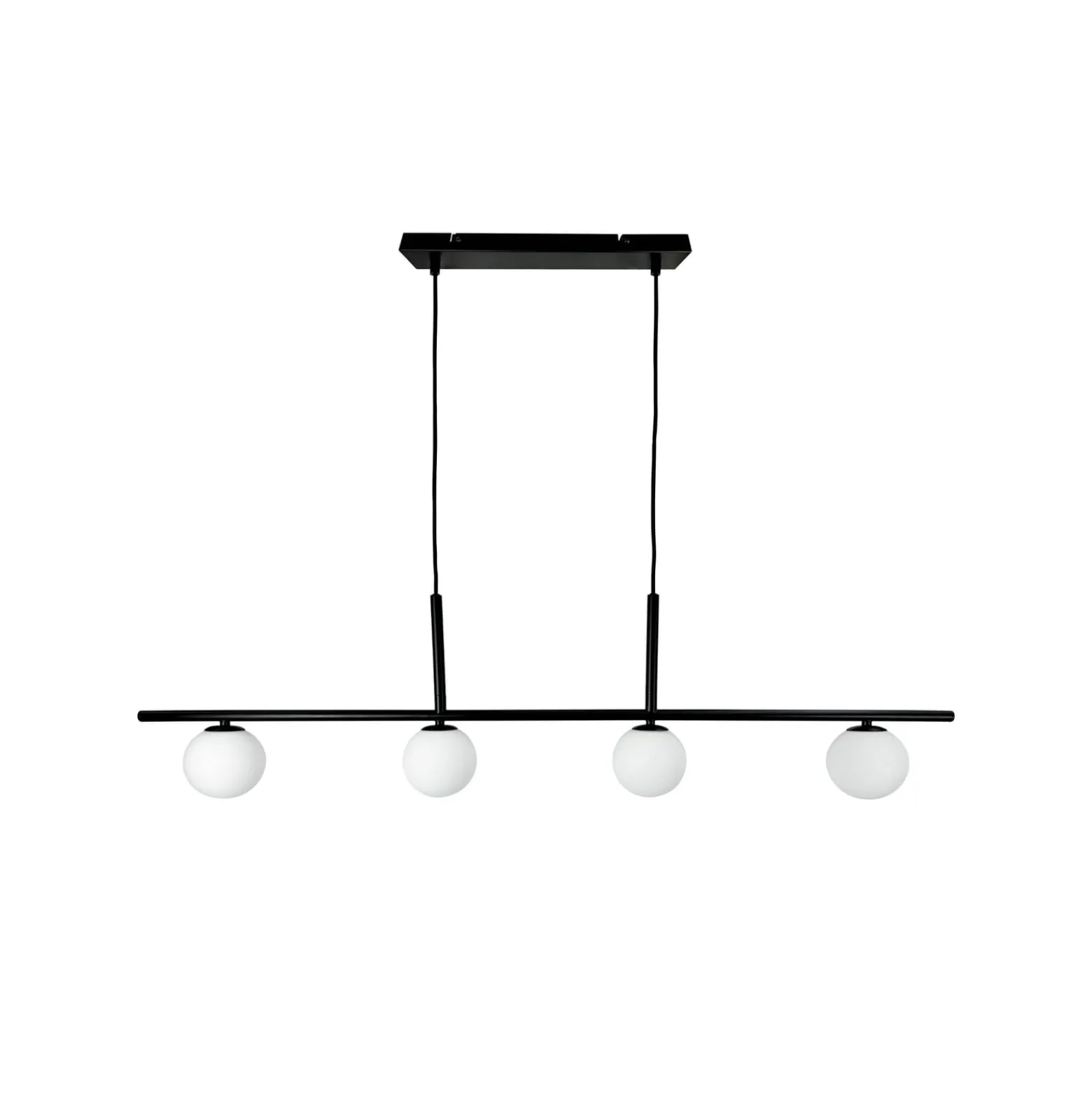Dyberg Larsen Pendellampe Alice, schwarz, Metall, 4-flg.
