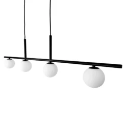 Dyberg Larsen Pendellampe Alice, schwarz, Metall, 4-flg.