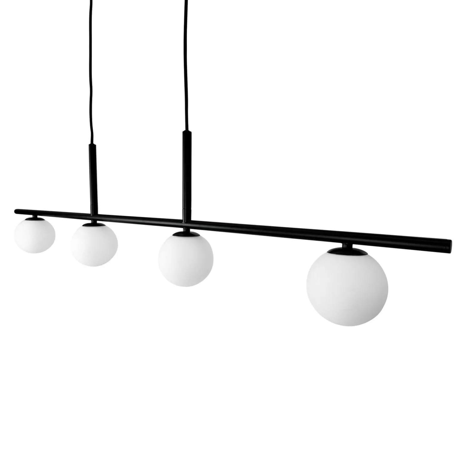 Dyberg Larsen Pendellampe Alice, schwarz, Metall, 4-flg.