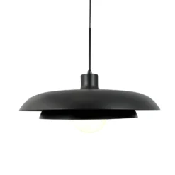 Dyberg Larsen Pendellampe Ava, schwarz, Metall, Ø 44 cm