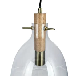 Dyberg Larsen Pendellampe Bistro, Ø 25 cm, transparent, Glas