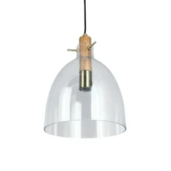 Dyberg Larsen Pendellampe Bistro, Ø 25 cm, transparent, Glas