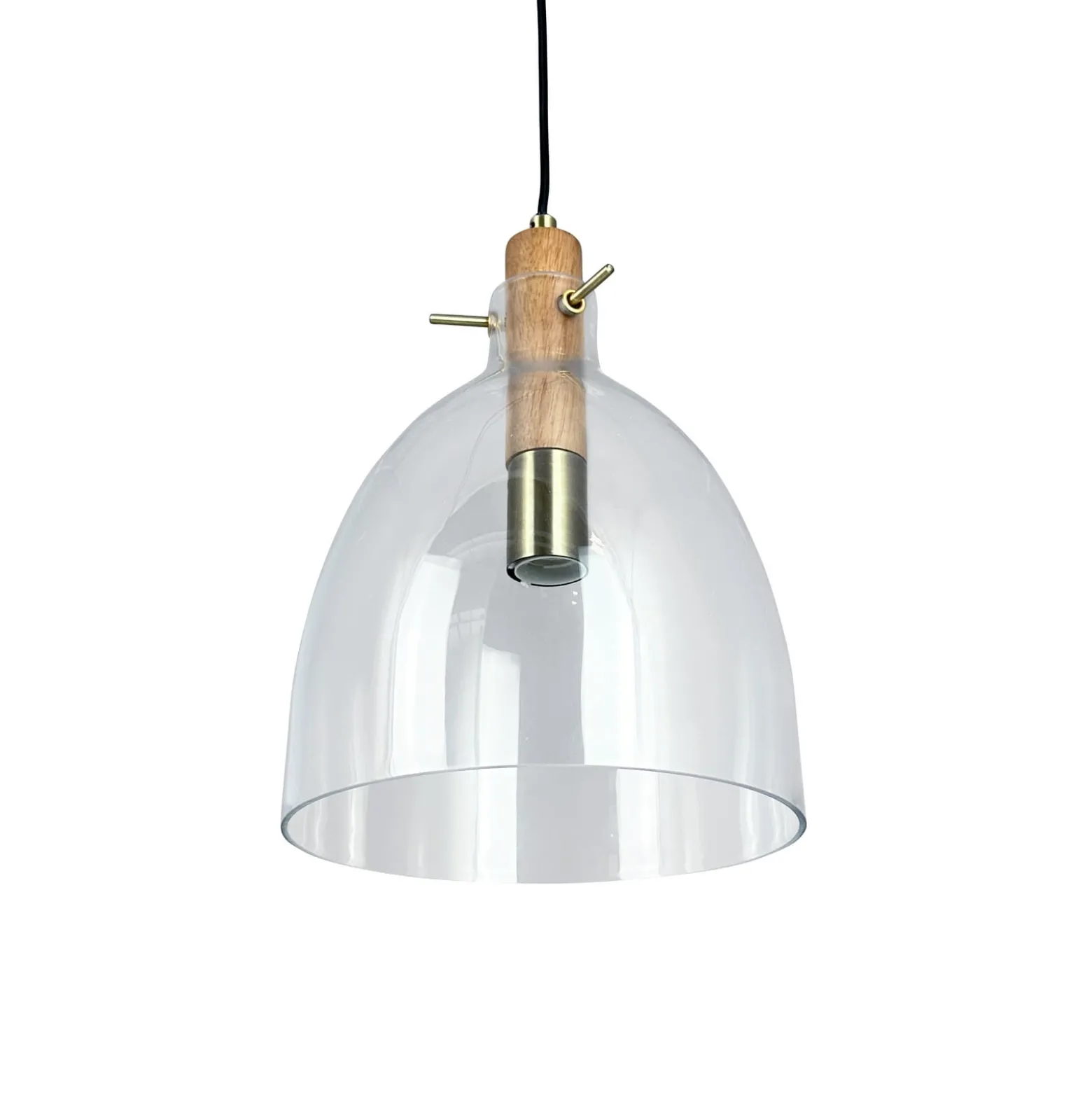 Dyberg Larsen Pendellampe Bistro, Ø 25 cm, transparent, Glas