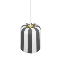 Dyberg Larsen Pendellampe Gry, grau/weiß, Ø 20 cm, Metall