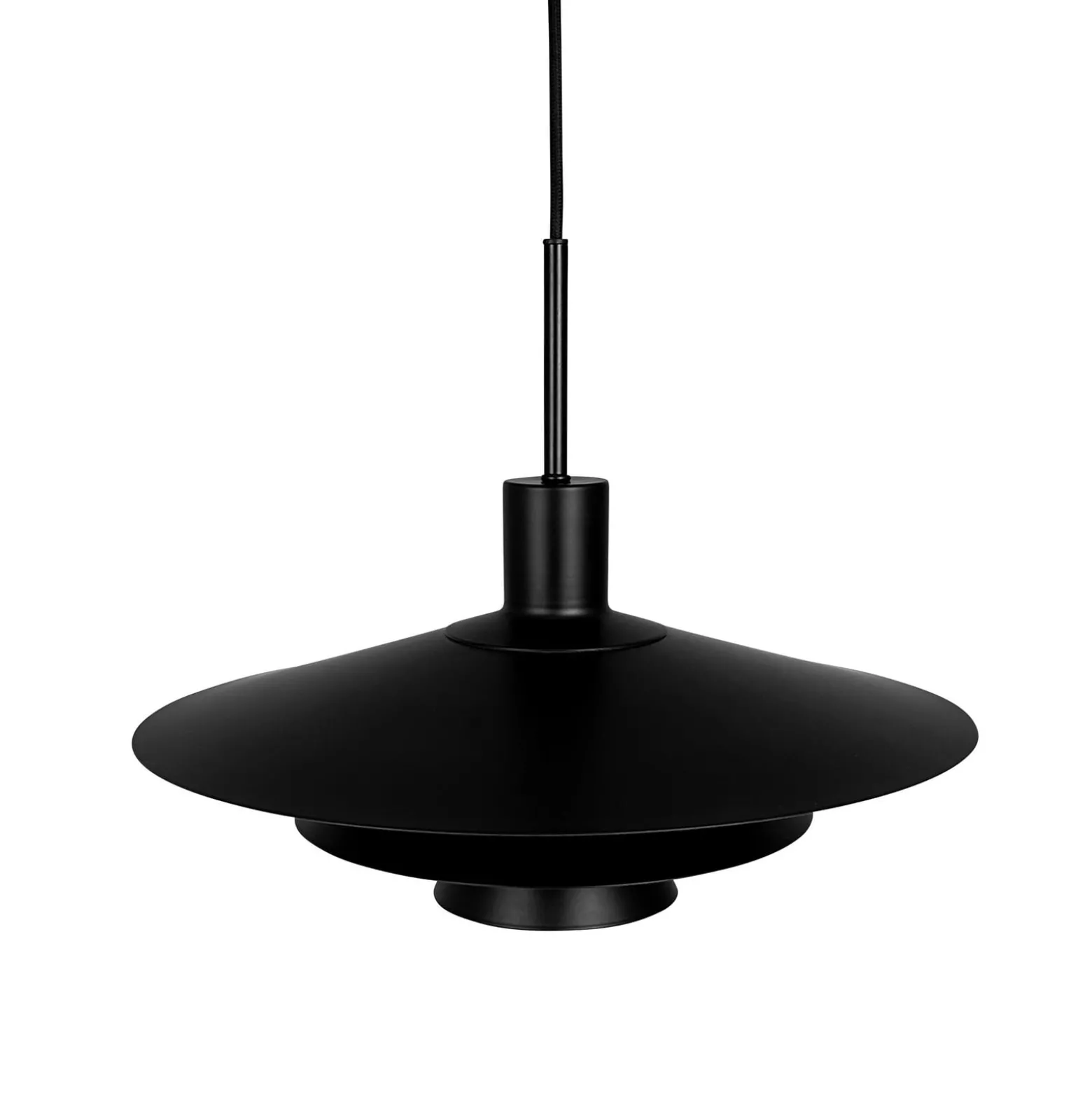 Dyberg Larsen Pendellampe Kay, Ø 50 cm, schwarz, Metall