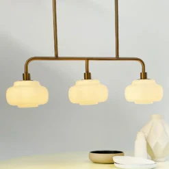 Dyberg Larsen Pendellampe Ossett, bronzefarben, Länge 80 cm