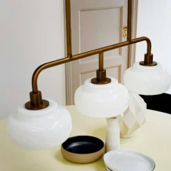 Dyberg Larsen Pendellampe Ossett, bronzefarben, Länge 80 cm