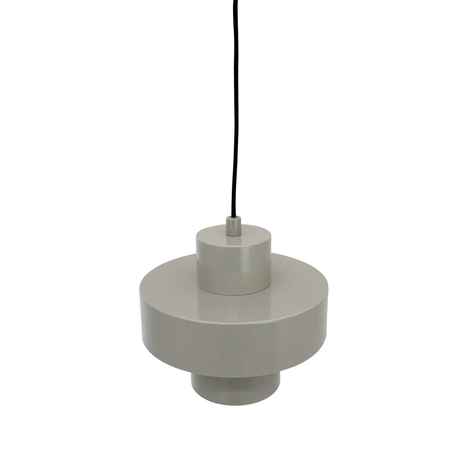 Dyberg Larsen Pendellampe Stoke, grau, Ø 20 cm, Metall