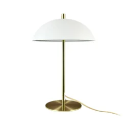 Dyberg Larsen Tischleuchte Globus, beige/messing, 44 cm