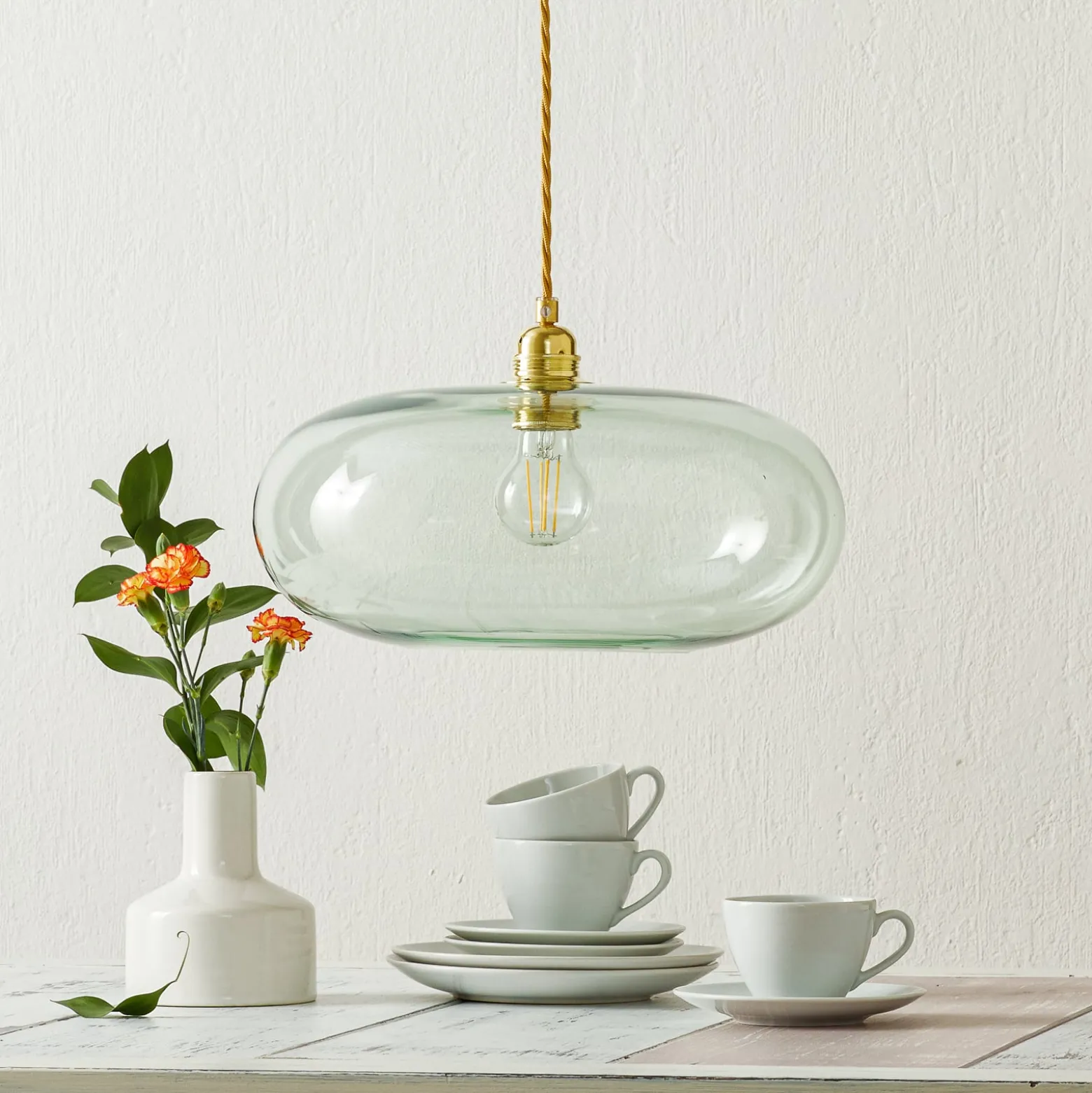 EBB & FLOW Horizon Hängelampe gold rauch Ø 36 cm