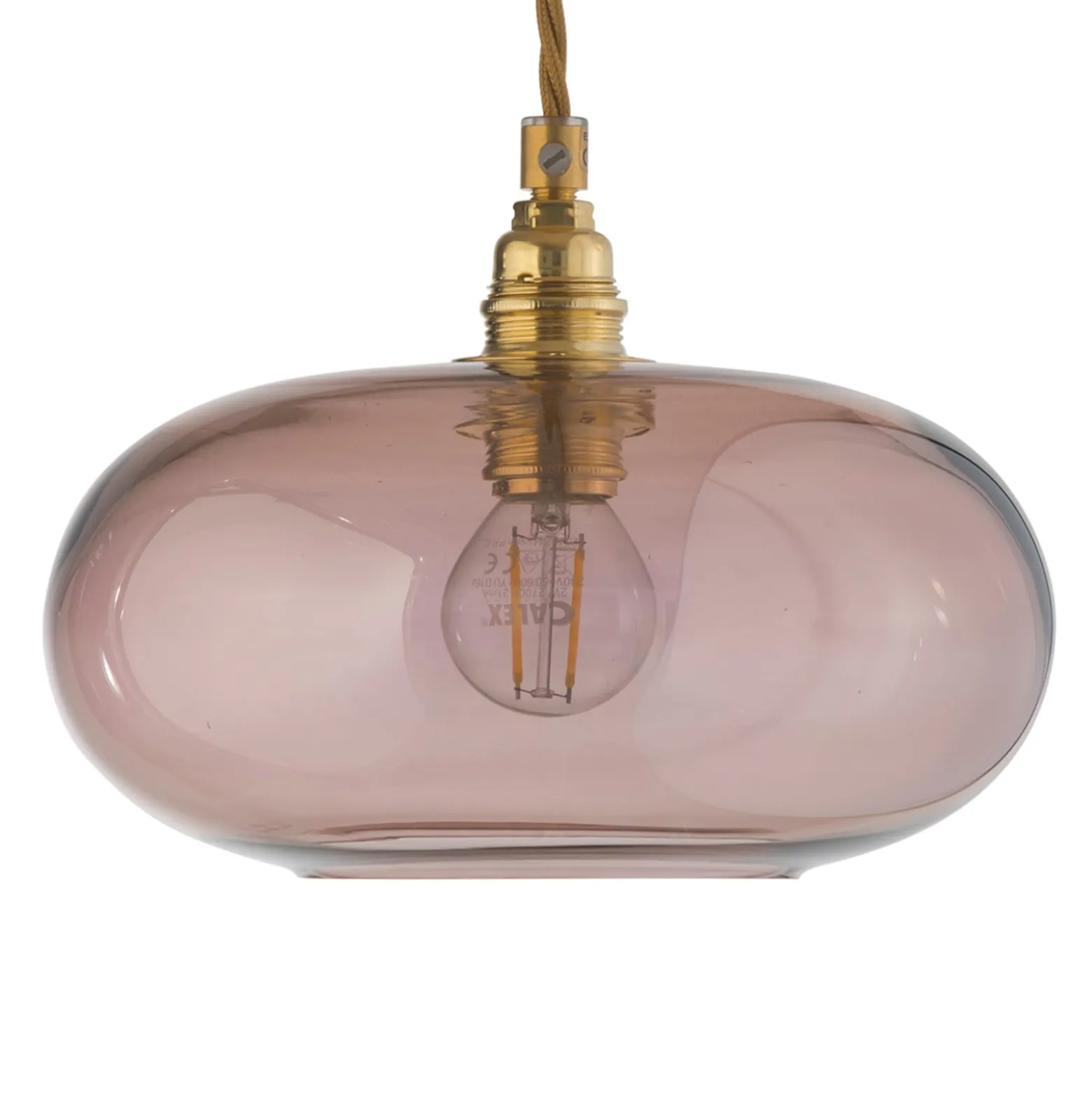 EBB & FLOW Horizon Pendellampe rosé-braun Ø 21 cm