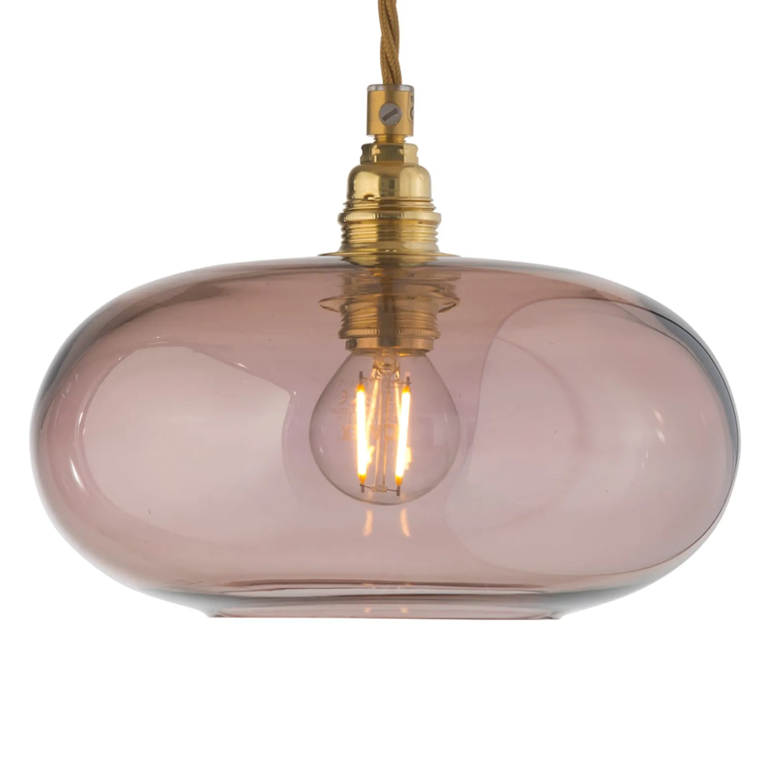 EBB & FLOW Horizon Pendellampe rosé-braun Ø 21 cm