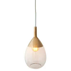 EBB & FLOW Lute Glas-Pendelleuchte gold-rauch/gold