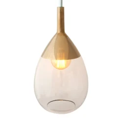EBB & FLOW Lute Glas-Pendelleuchte gold-rauch/gold