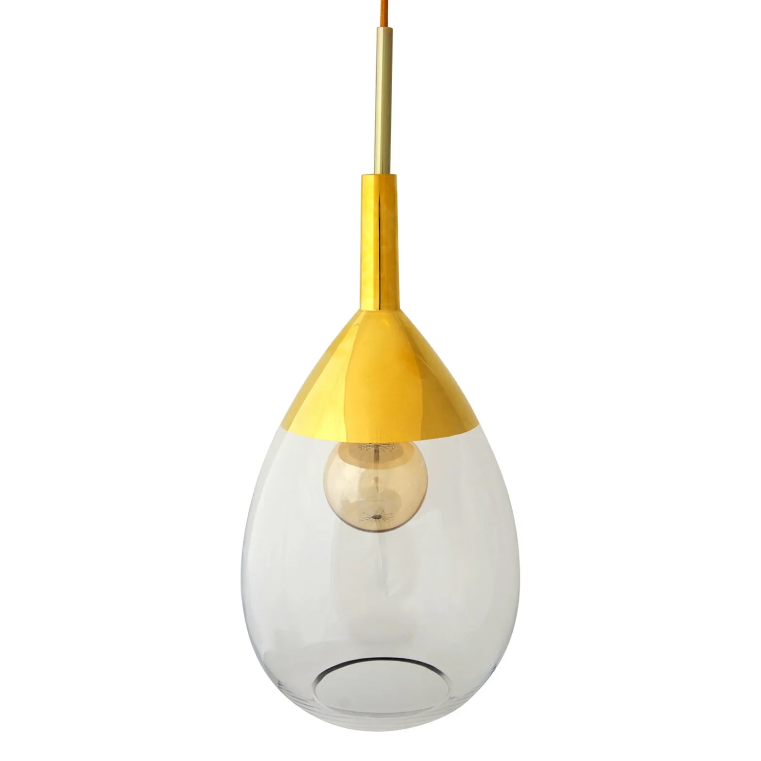 EBB & FLOW Lute M Pendellampe gold klar