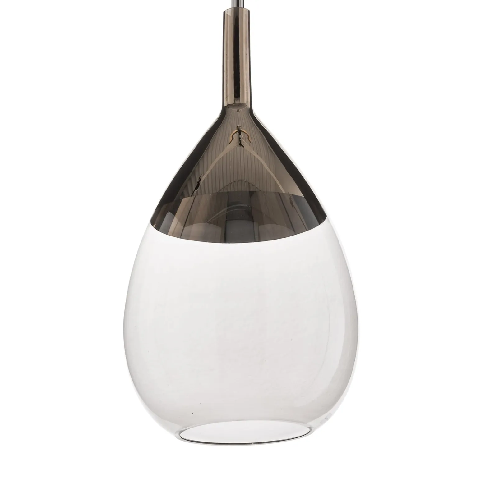 EBB & FLOW Lute Pendelleuchte Platin, Glas grau