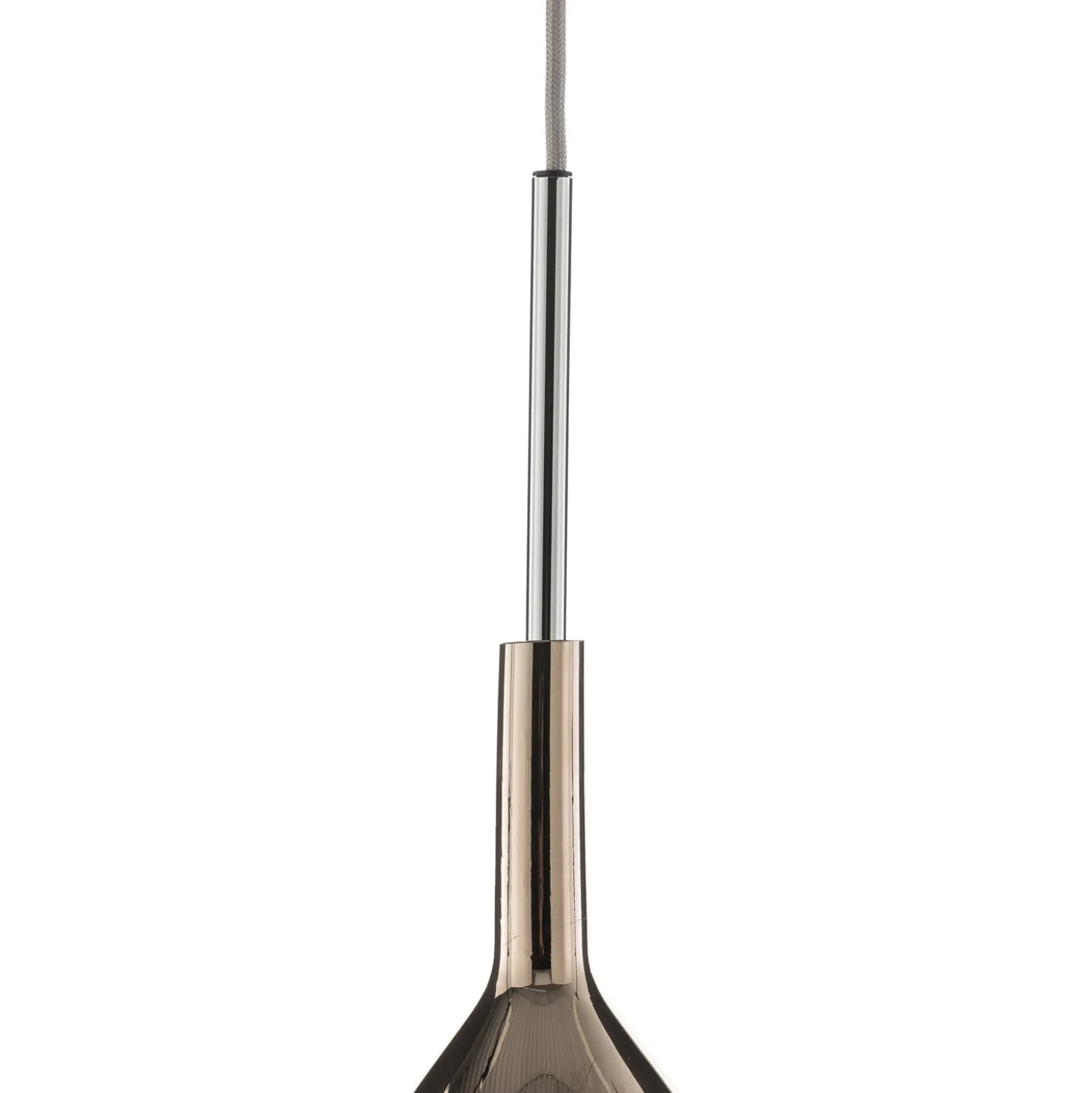 EBB & FLOW Lute Pendelleuchte Platin, Glas grau