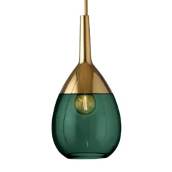 EBB & FLOW Lute S Pendellampe gold efeugrün