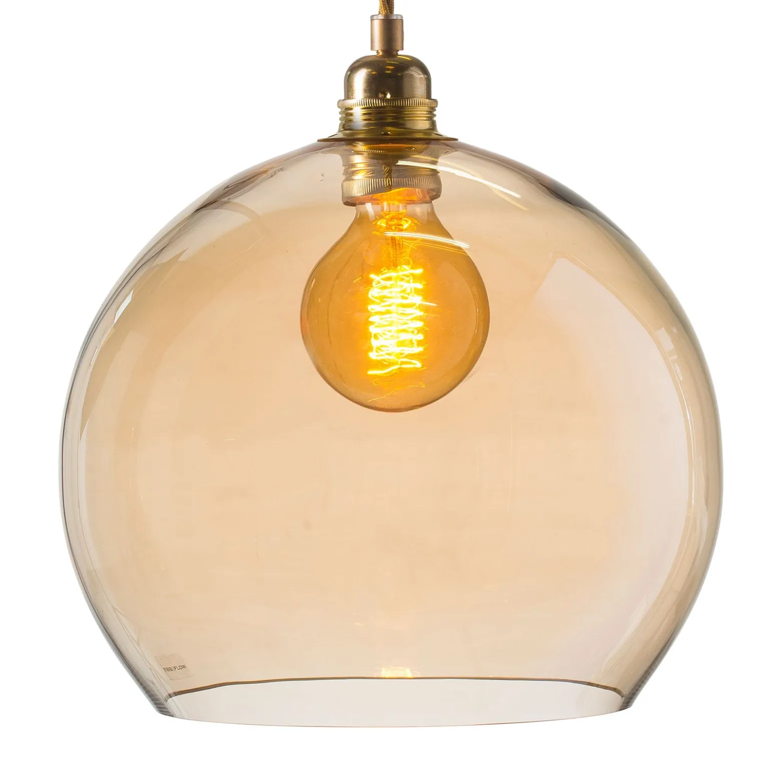 EBB & FLOW Rowan Hängelampe gold/gold-rauch Ø 28cm