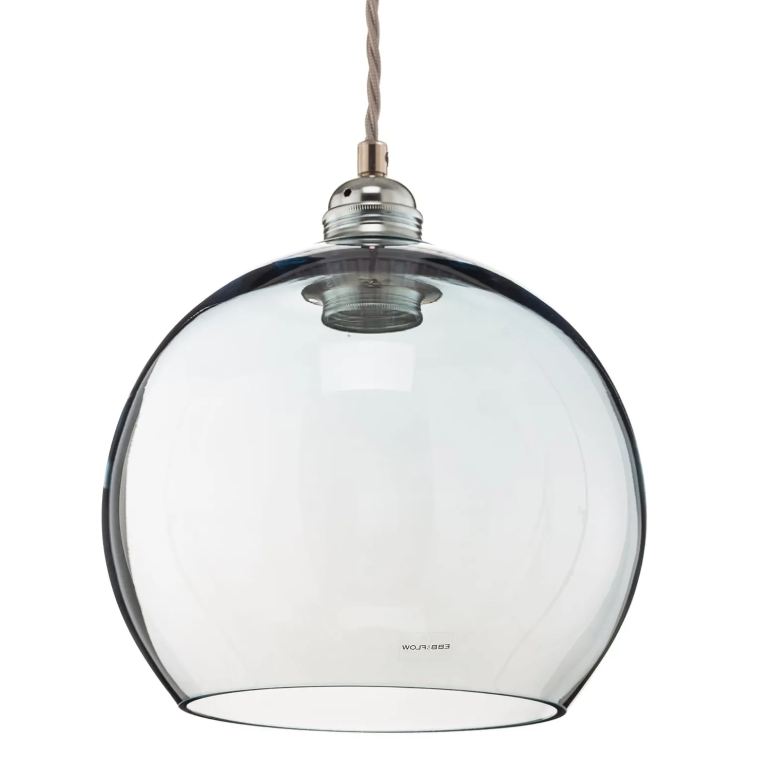 EBB & FLOW Rowan Hängeleuchte blau-silber Ø 22cm
