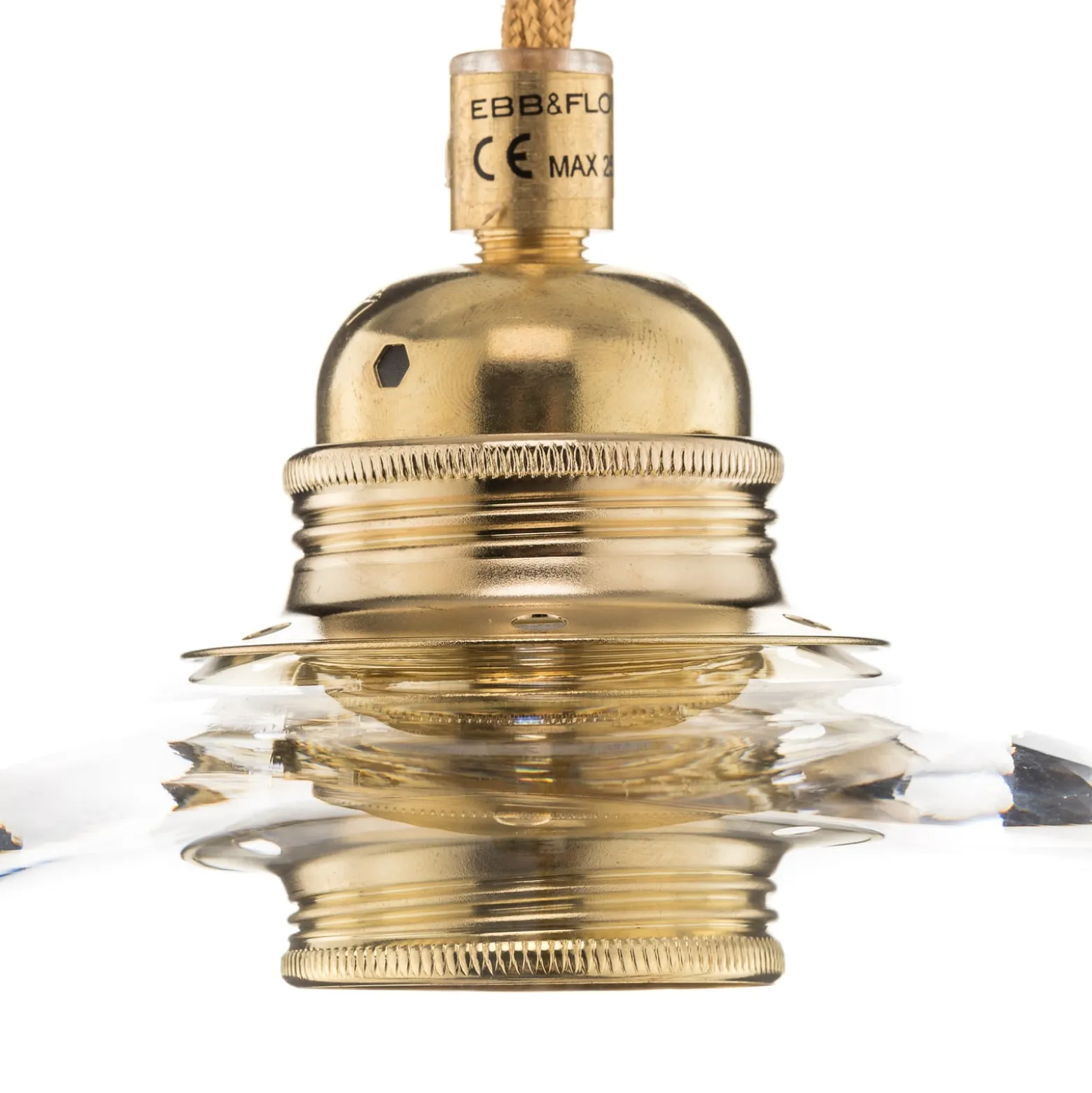 EBB & FLOW Rowan Pendellampe Klarglas, gold Ø 22cm
