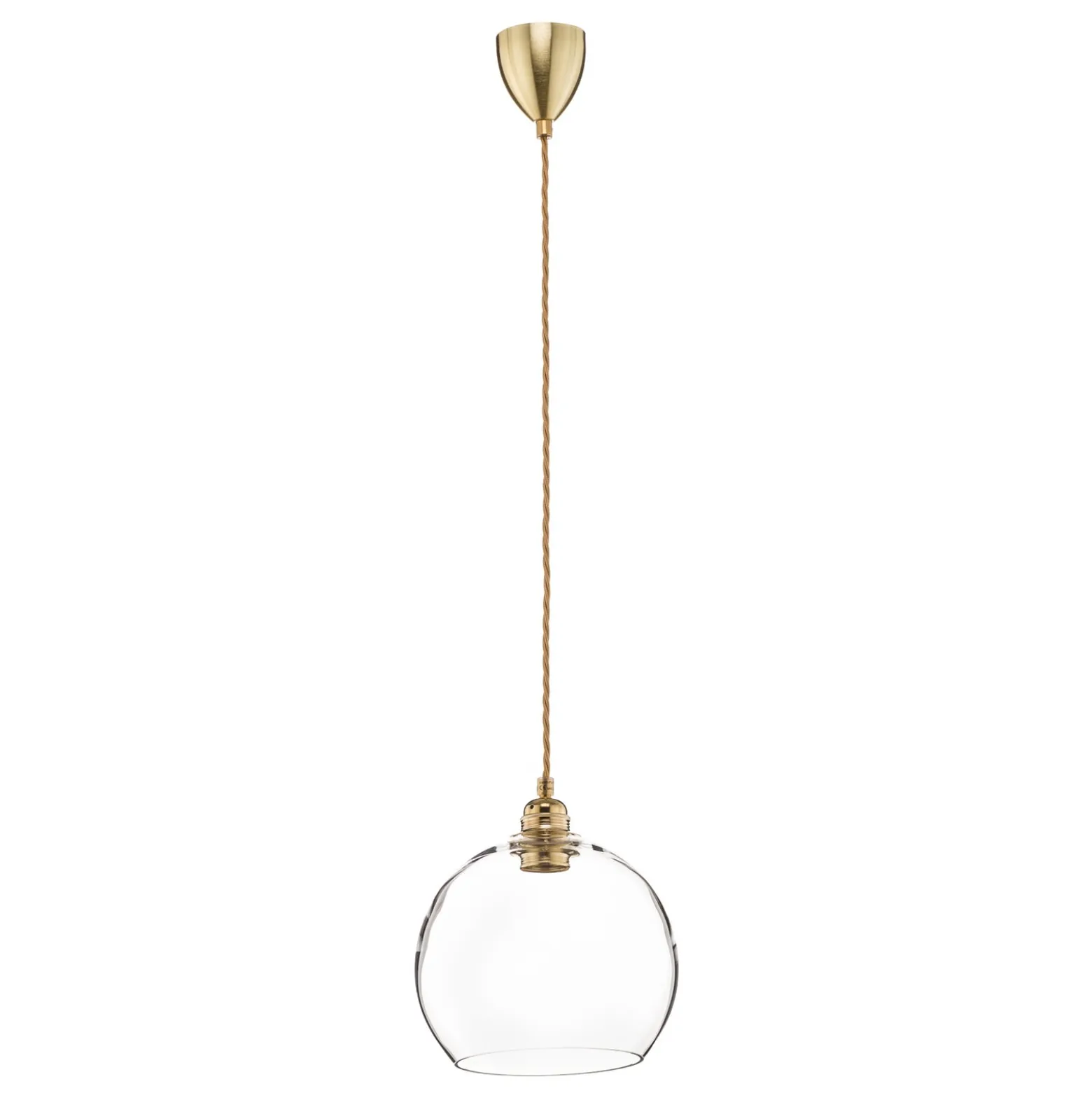 EBB & FLOW Rowan Pendellampe Klarglas, gold Ø 22cm