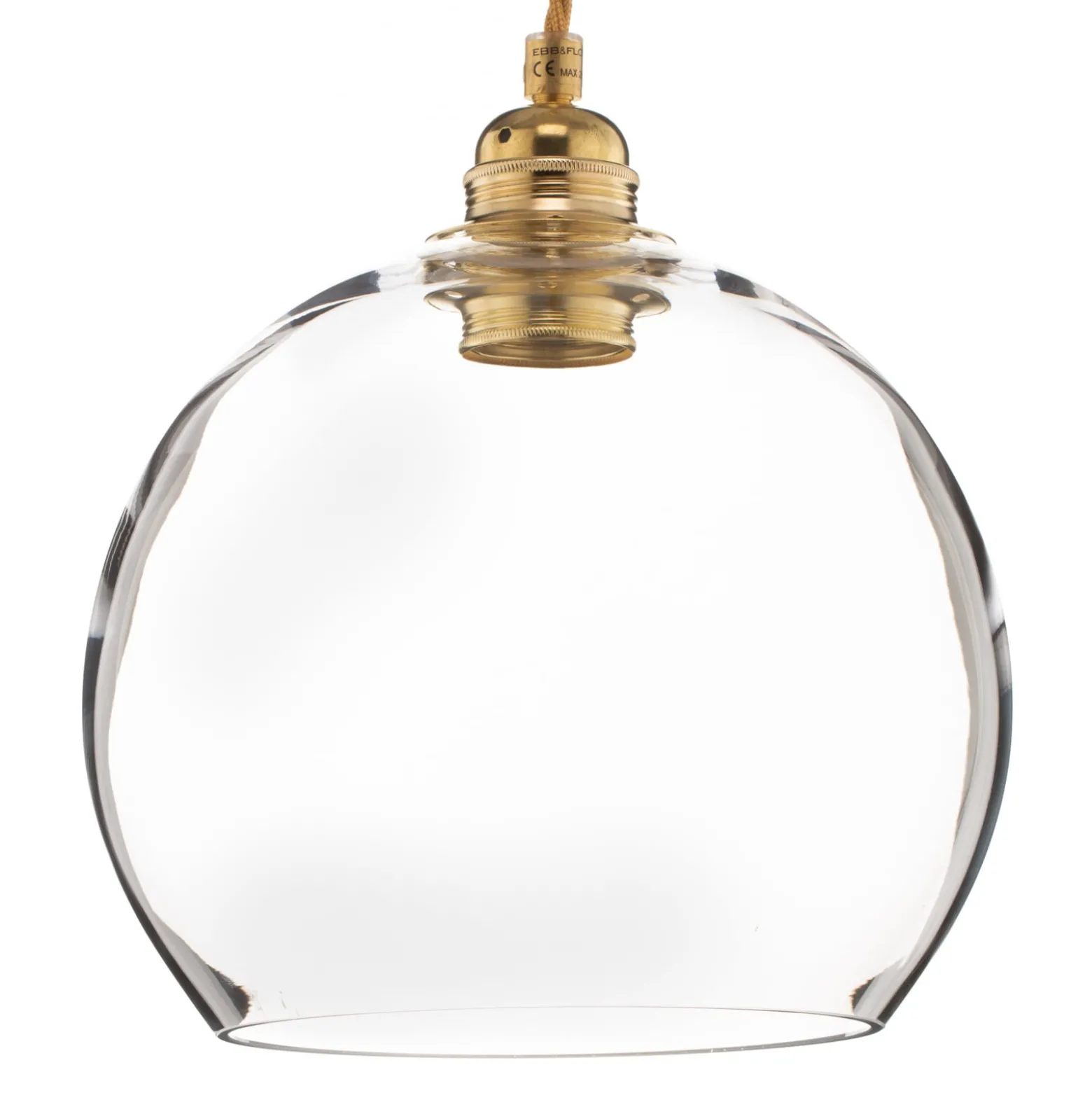 EBB & FLOW Rowan Pendellampe Klarglas, gold Ø 22cm
