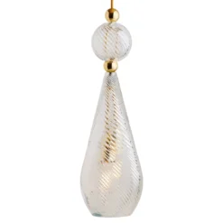EBB & FLOW Smykke L gold crystal swirl