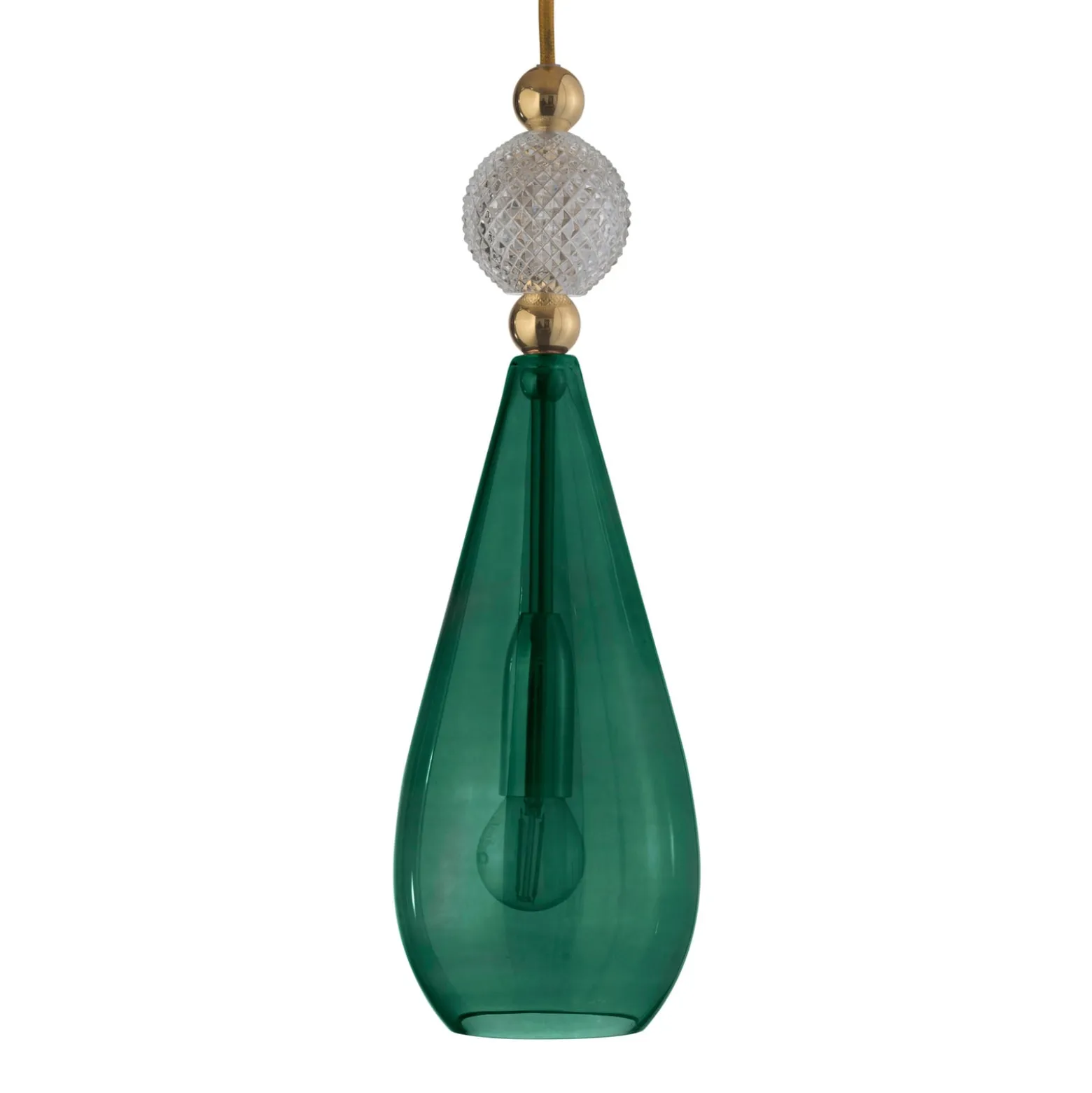 EBB & FLOW Smykke M gold crystal check ball efeu