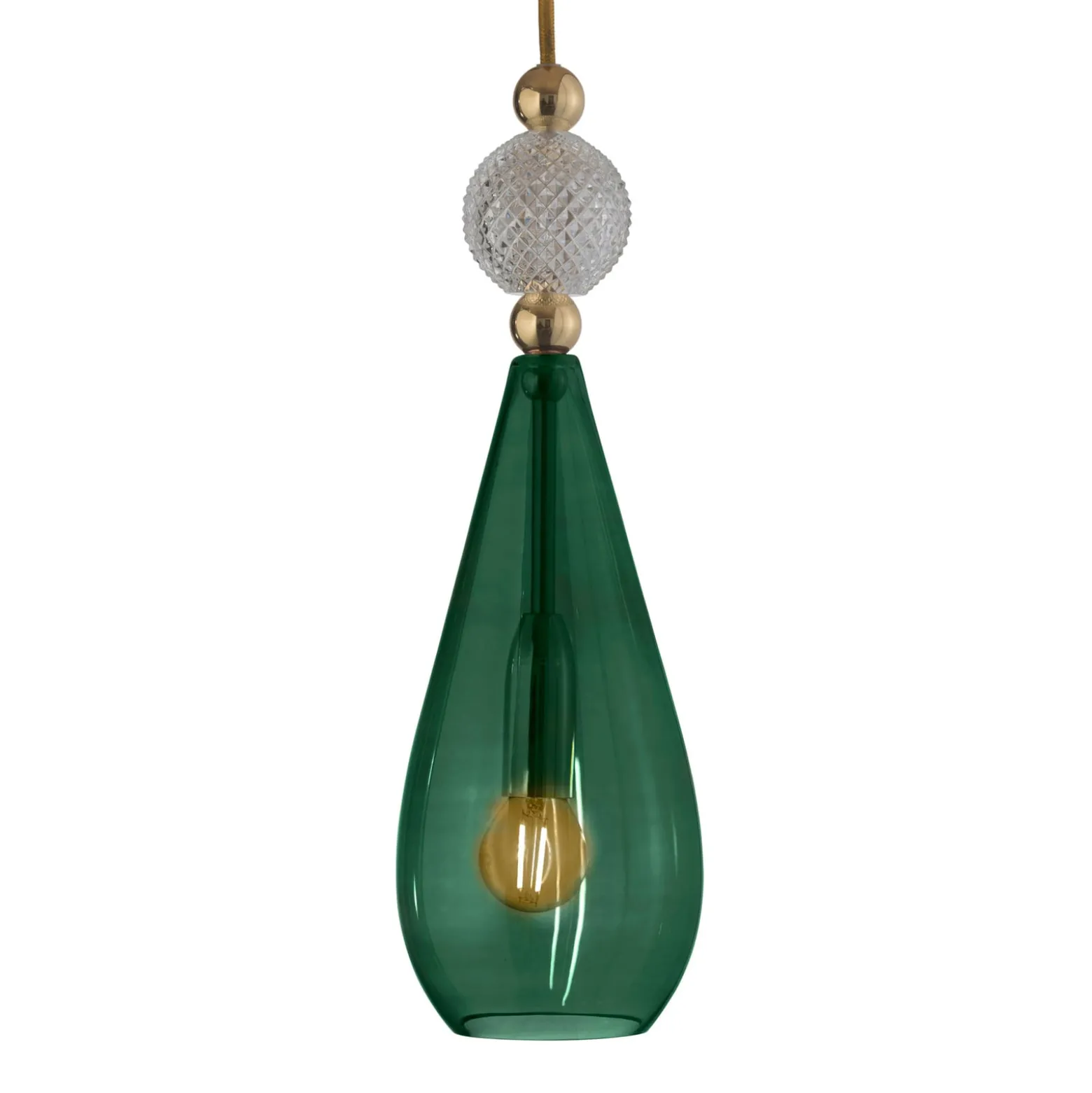 EBB & FLOW Smykke M gold crystal check ball efeu