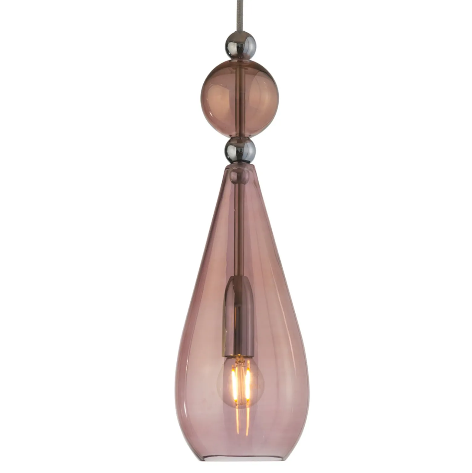 EBB & FLOW Smykke Pendelleuchte silber, braun-rosé