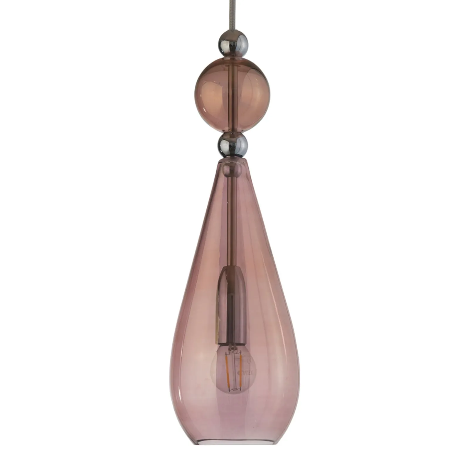 EBB & FLOW Smykke Pendelleuchte silber, braun-rosé