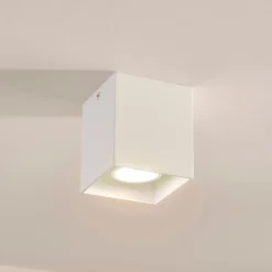 Eckiges Aufbau-Downlight Carson in Weiß