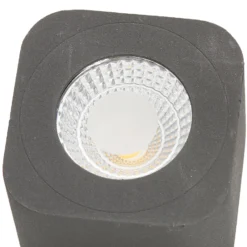 Eckiges LED-Downlight Palmi in Anthrazit