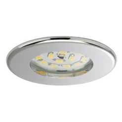 Effizienter LED-Einbaustrahler Nikas IP44 chrom